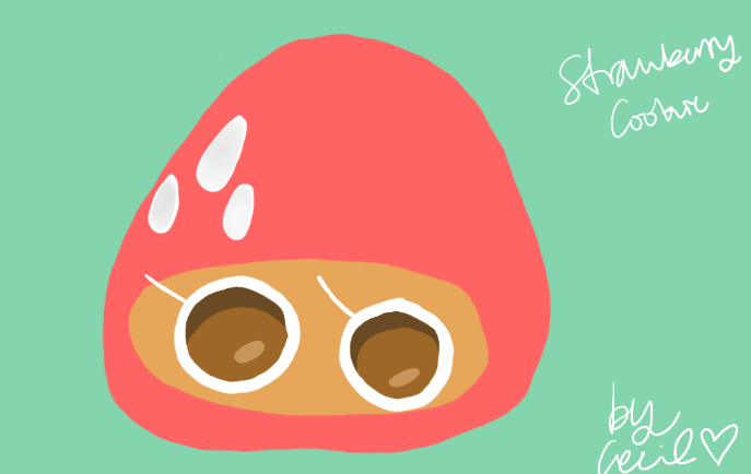 Strawberry Cookie drawn by Cecil in 2022 Cookie Run Kingdom!